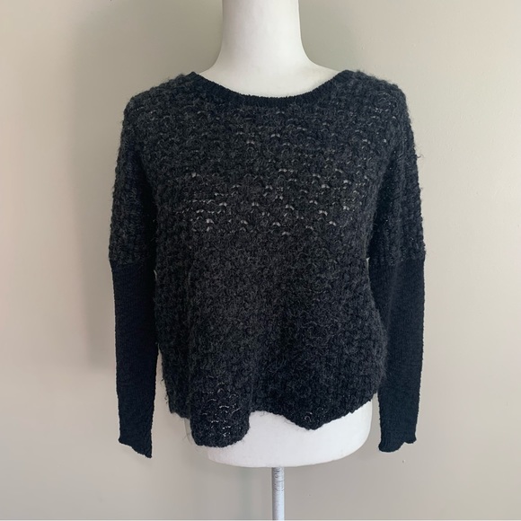 Eileen Fisher Open Knit Organic Cotton Alpaca Blend pullover Sweater - Picture 3 of 13